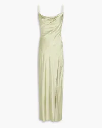 NICHOLAS Ariel draped silk-satin gown - Green Green