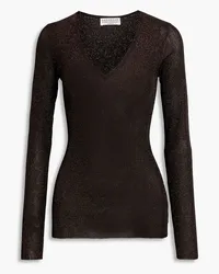 Brunello Cucinelli Metallic ribbed-knit sweater - Metallic Metallic