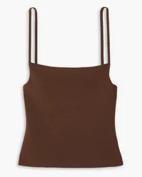 Matteau Square stretch-knit top - Brown Brown