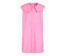 Samet cotton-poplin mini shirt dress - Pink