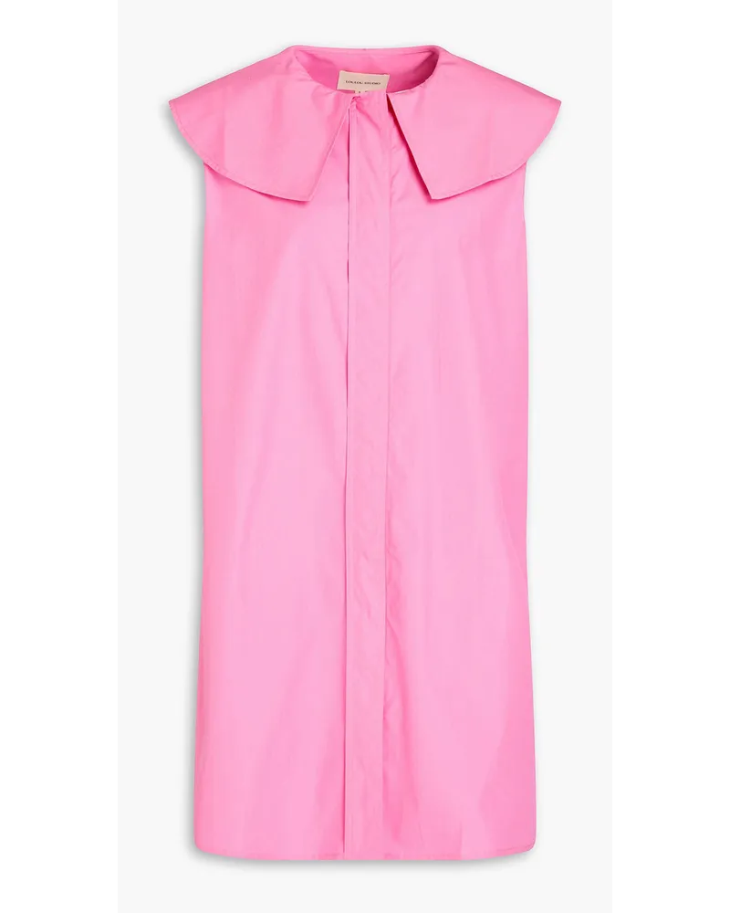 Loulou Studio Samet cotton-poplin mini shirt dress - Pink Pink