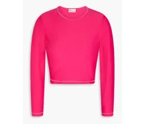 RED Valentino Cropped stretch-jersey top - Pink Pink