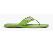 Zizi glossed-leather sandals - Green