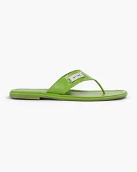 by FAR Zizi glossed-leather sandals - Green Green