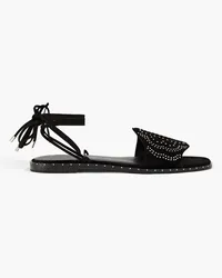 Maje Studded suede sandals - Black Black