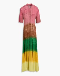 Etro Dégradé cable-knit wool midi shirt dress - Pink Pink