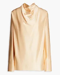 Jil Sander Draped satin-jersey top - Orange Orange