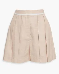 Stella McCartney Pleated twill shorts - White White