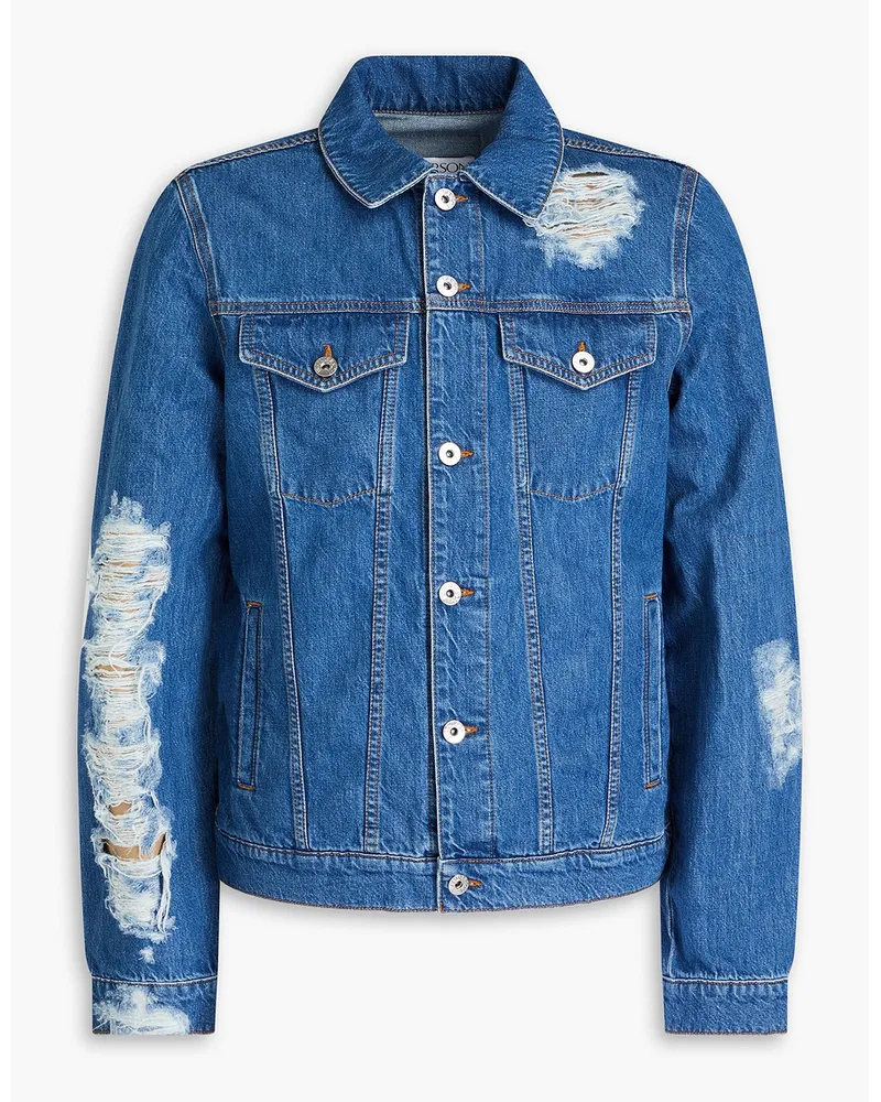 J.W.Anderson Distressed denim jacket - Blue Blue