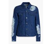 Distressed denim jacket - Blue