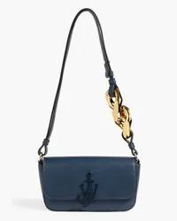 J.W.Anderson Chain-trimmed leather shoulder bag - Blue Blue