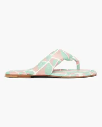 Emilio Pucci Printed padded leather sandals - Green Green