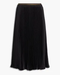 Theory Pleated satin-twill skirt - Black Black