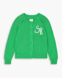 Suzie Kondi Embroidered cotton cardigan - Green Green