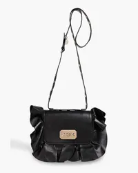 RED Valentino Rock Ruffles leather shoulder bag - Black Black