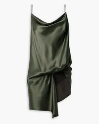 Christopher Esber Verdant Falls open-back draped silk-satin bodysuit - Green Green