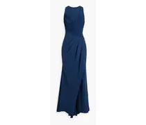 Pleated crepe gown - Blue