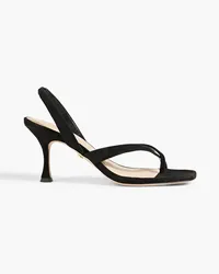 Veronica Beard Merrit suede slingback sandals - Black Black