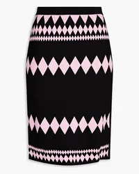 Diane von Furstenberg Shira argyle jacquard-knit skirt - Black Black