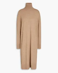 Tory Burch Mélange cashmere turtleneck midi dress - Neutral Neutral