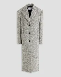 ROTATE Birger Christensen Oversized herringbone wool-blend bouclé coat - White White