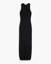 Jil Sander Cutout ribbed wool midi dress - Black Black