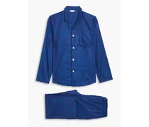 Paris cotton-jacquard pajama set - Blue