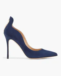 Sergio Rossi Blink embellished suede pumps - Blue Blue