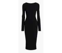 A C. - Kayla cutout ribbed-knit midi dress - Black