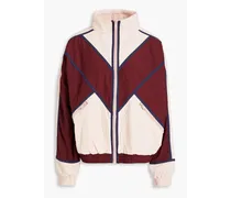 Alchemy quilted color-block ripstop jacket - Burgundy
