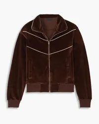 Nili Lotan Andreas cotton-blend velour jacket - Brown Brown