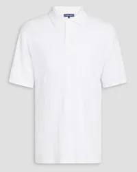 Frescobol Carioca Mello linen-jersey polo shirt - White White