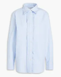 Officine Generale Nadege striped cotton-poplin shirt - Blue Blue