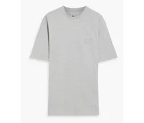 Printed embroidered jersey T-shirt - Gray