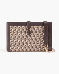 Claudie Pierlot Printed faux leather shoulder bag - Brown Brown