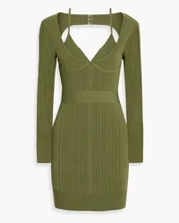 Hervé Léger Cutout bandage mini dress - Green Green