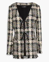 Oscar de la Renta Checked bouclé-tweed blazer - Black Black