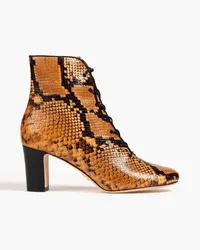 Tory Burch Vienna 70 snake-effect leather ankle boots - Animal print Animal