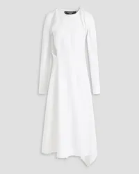 Jacquemus Tontu convertible crepe midi dress - White White