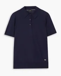 Brioni Cashmere and silk-blend polo shirt - Blue Blue