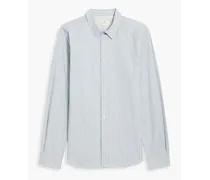 Striped cotton Oxford shirt - Blue