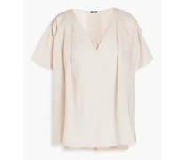 Fletcher pleated ramie blouse - Pink