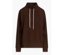 Cotton-blend sweatshirt - Brown