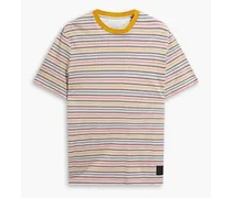 Striped cotton-jersey T-shirt - Neutral