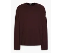 Printed French Pima cotton-terry sweatshirt - Brown