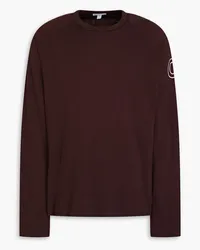 James Perse Printed French Pima cotton-terry sweatshirt - Brown Brown