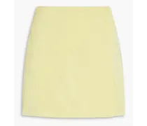 Crepe-satin mini wrap skirt - Yellow