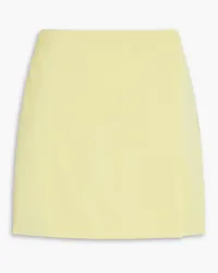 Emilio Pucci Crepe-satin mini wrap skirt - Yellow Yellow