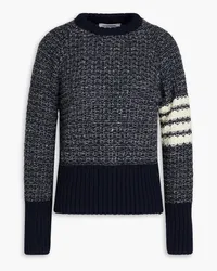 Thom Browne Striped wool and mohair-blend sweater - Blue Blue