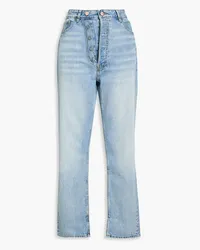 Ganni Faded high-rise straight-leg jeans - Blue Blue